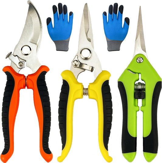 4 Paires de Cisailles de Taille pour Jardinage