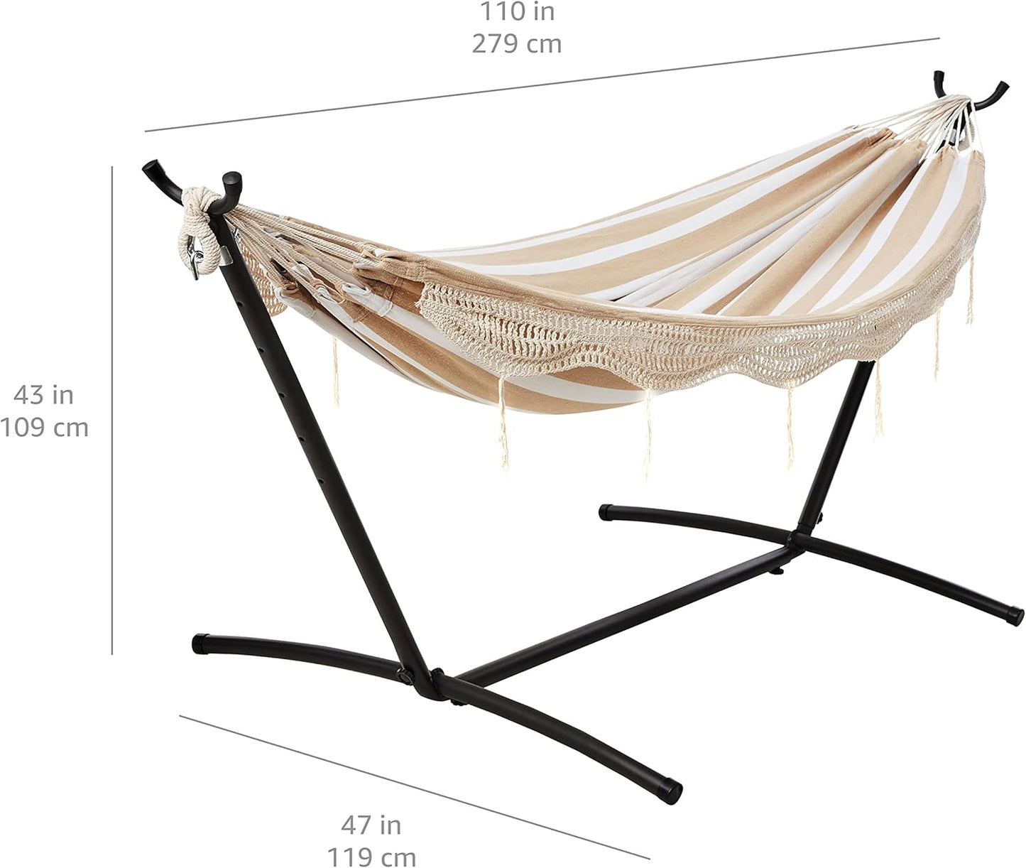Hamac Double XL sur Support (9 pieds)