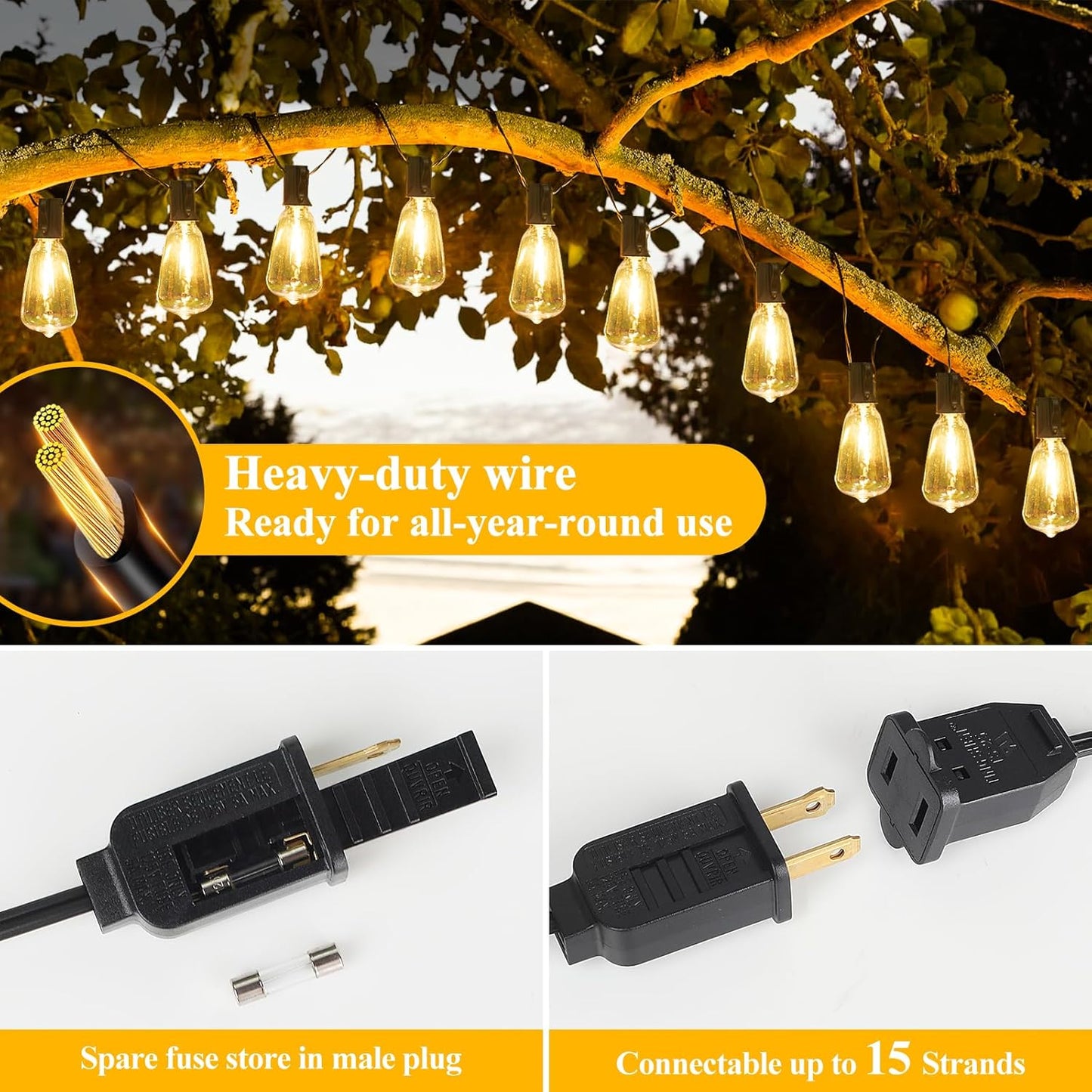 Guirlande Lumineuse LED Étanche Brightever pour Extérieur 30 m